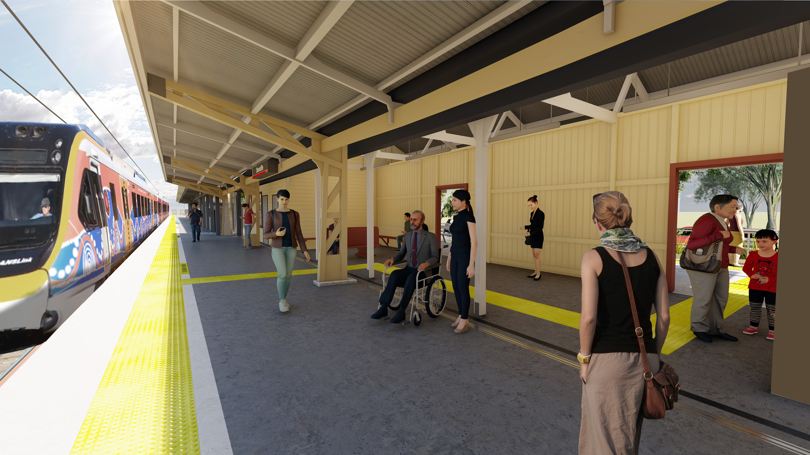 Image of concept design of the new Shorncliffe station platform