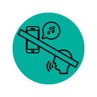 Train etiquette icon