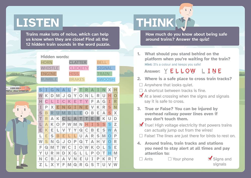 The image contains the responses for the listen and think actions. Please refer to the accompanying text below the image for detailed answers.