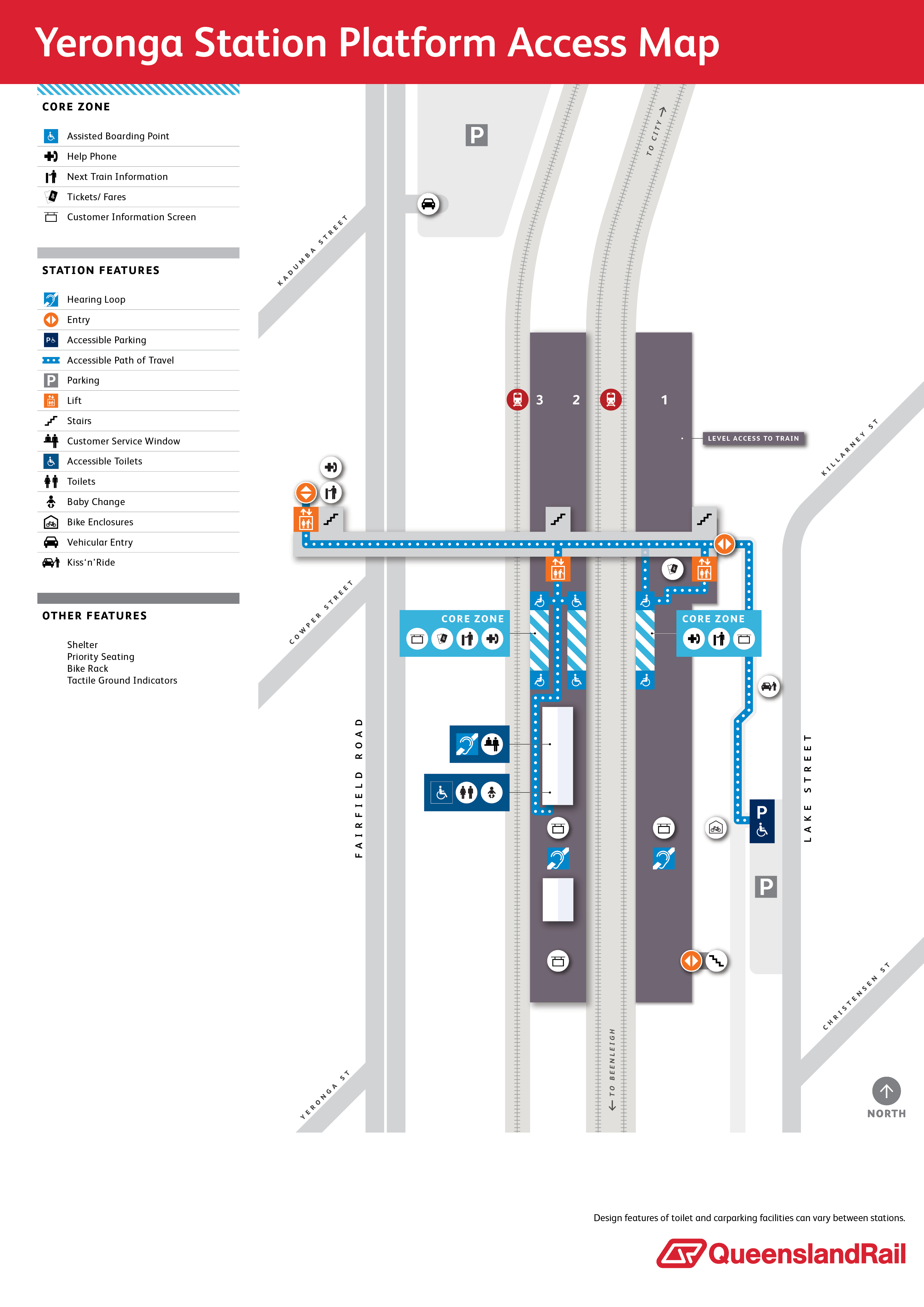 Station map and audio description of Yeronga station, opens in a new tab.